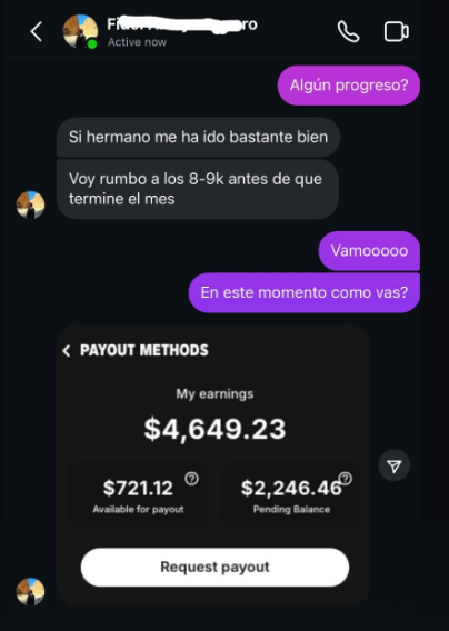 Conversación con resultados de ingresos